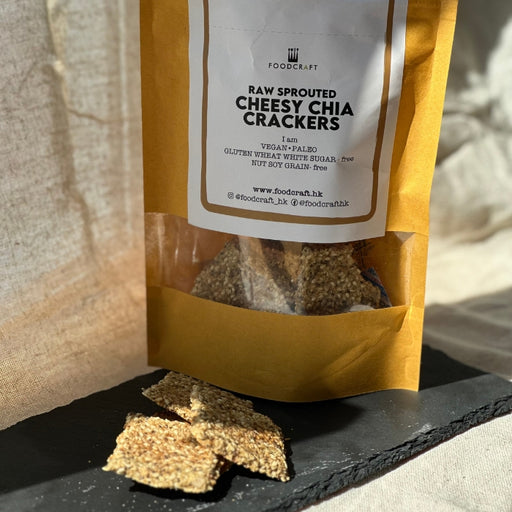 Sprouted Raw Cheesy Chia Seed Crackers - Foodcraft Online Store