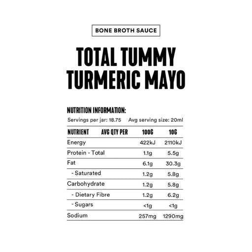 Gevity Rx Bone Broth Sauce Total Tummy Turmeric Mayo - Foodcraft Online Store