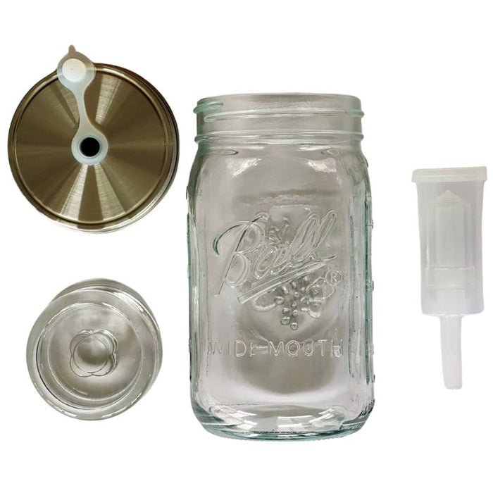 Hydrolock Mason Jar Set for Airlock Fermenting and Brewing - Foodcraft Online Store