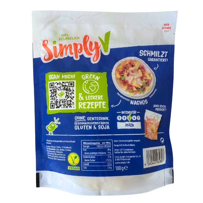 SIMPLY V Cheese Alternative Vegan Gourmet Grated - 180g