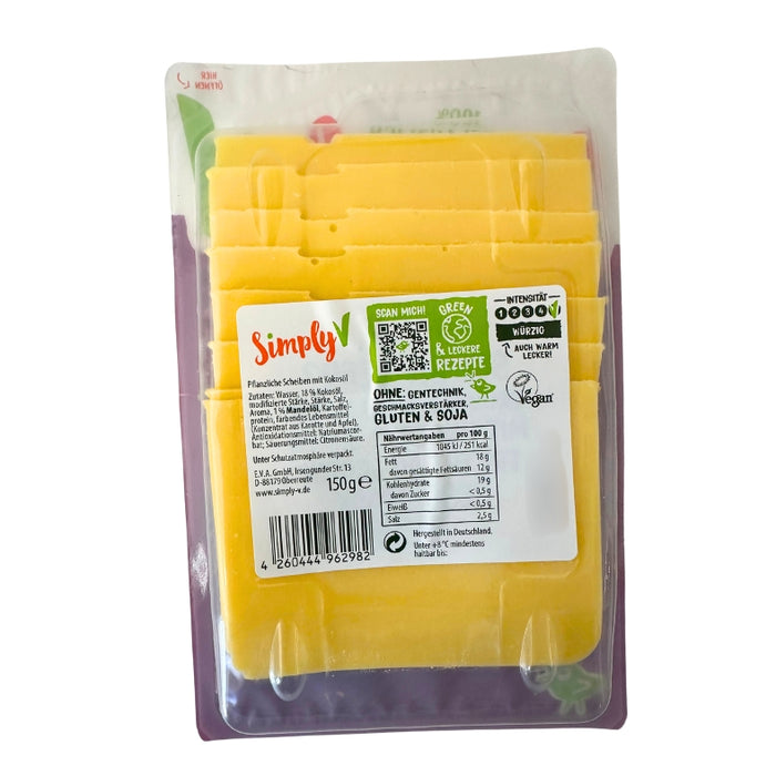 SIMPLY V Cheese Alternative Vegan Gourmet Slices Intense - 150g